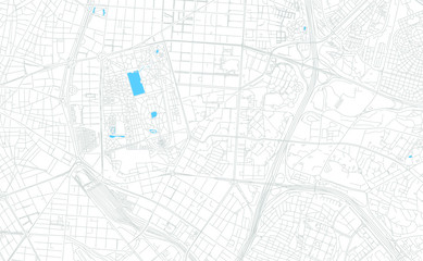 Retiro, Spain bright vector map