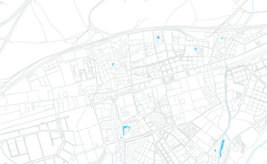 Torrejon de Ardoz, Spain bright vector map