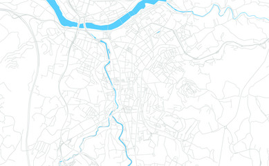 Ourense, Spain bright vector map