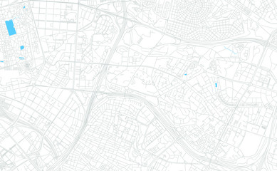 Moratalaz, Spain bright vector map