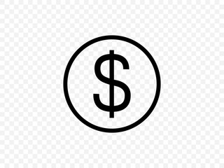 Dollar, money icon. Vector illustration, flat design