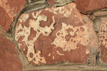 abstract background of wall of red stone