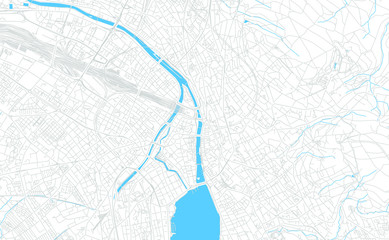 Zurich, Switzerland bright vector map - obrazy, fototapety, plakaty