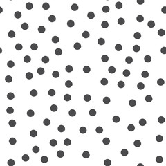 Abstract seamless pattern with polka small of black