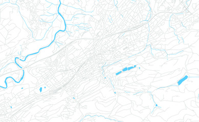 St. Gallen, Switzerland bright vector map