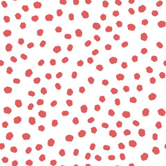 Abstract seamless pattern with polka small of red.