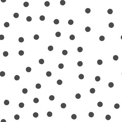 Continuous pattern dots small polka is black color