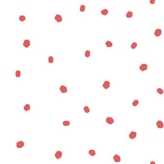 Continuous pattern dots small polka is red color
