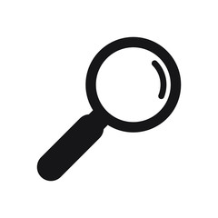 Search icon. Magnifying glass icon, vector magnifier or loupe sign.