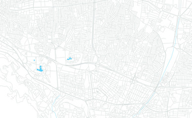 Bursa, Turkey bright vector map