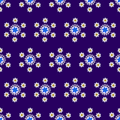 Vector Seamless floral pattern design illustration, Digital textile ornaments.