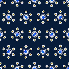 Vector Seamless floral pattern design illustration, Digital textile ornaments.