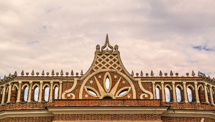 Fragment of  ancient neo-Gothic fortress