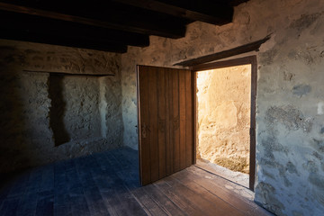 Fototapeta na wymiar Room of a medieval fortress