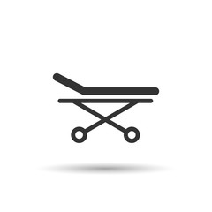 Stretcher bed icon. Vector