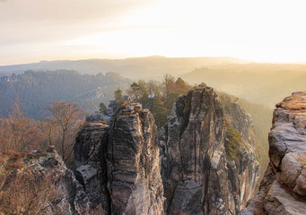 Blick auf Sandsteine