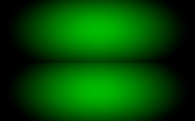 Stage with black colors and a green illumination