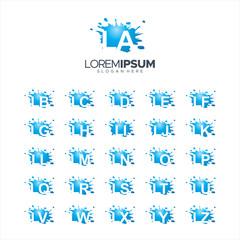 Splash Brush vector letter LA - LZ Logo Vector Illustration 10 EPS
