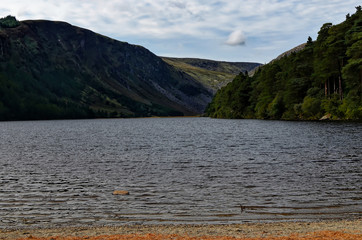 Glendalough upper lake and park in Ireland