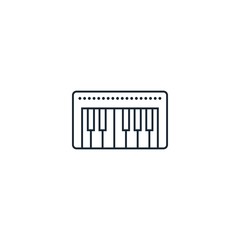 Piano keys creative icon. From Music icons collection. Isolated Piano keys sign on white background