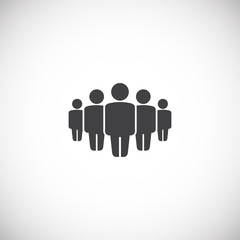 Group of business people related icon on background for graphic and web design. Creative illustration concept symbol for web or mobile app