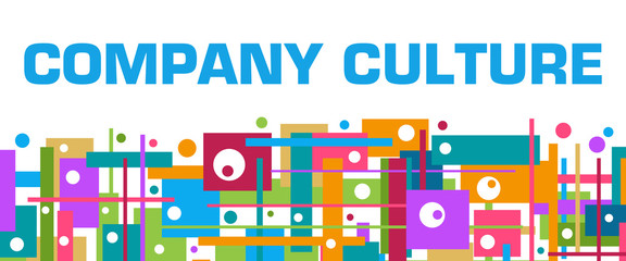 Company Culture Colorful Random Squares Bottom Background Text 