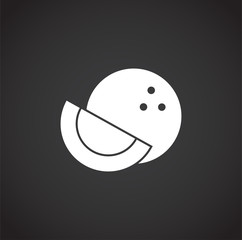 Fruit related icon on background for graphic and web design. Creative illustration concept symbol for web or mobile app.