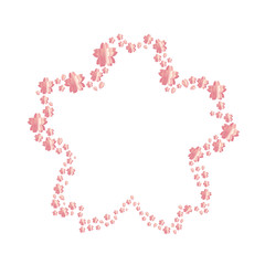 background illustration of cherry blossoms frame