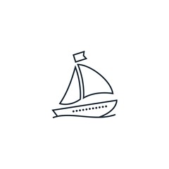 Sail boat creative icon. From Transport icons collection. Isolated Sail boat sign on white background