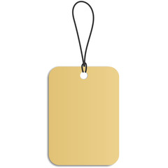 blank cardboard price tag lable with string vector illustration
