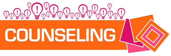 Counseling Pink Orange Bulbs Squares Texture Blue 