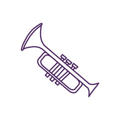 trumpet musical instrument isolated icon