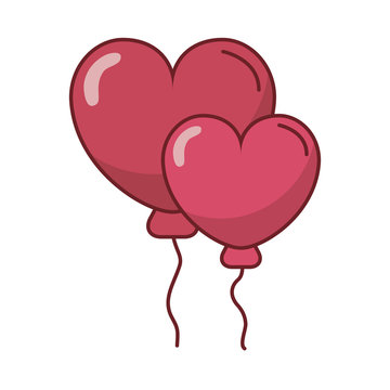 happy valentines day heart balloons helium