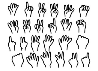 Fototapeta premium Doodle hand like a child painted