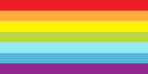 Rainbow flag background. LGBT gay symbol. Pride sign. Colorful line set. Flat design.