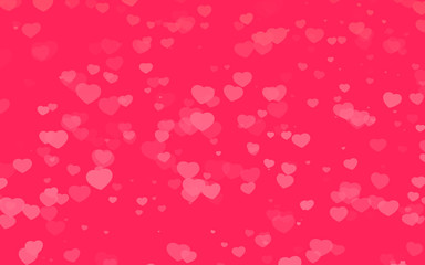 Valentine day pink hearts on pink background.