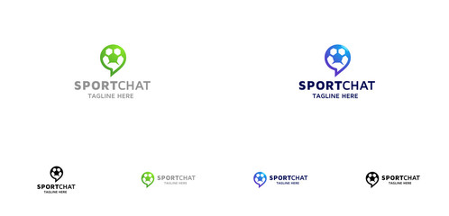 Sport Chat Logo.  This logo could be used for sport forums, or something related to sport life style.