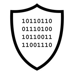 Binärcode und Schild
