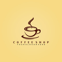 Coffee logo vector, icon, symbol, illustration design template.