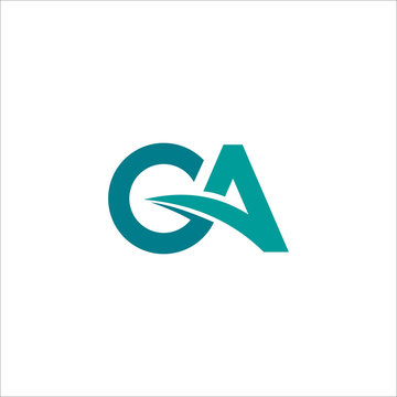 Initial letter ga or ag logo vector design templates