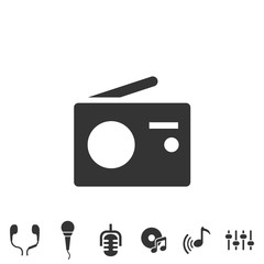 radio icon vector illustration for website and graphic design