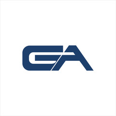 Fototapeta Initial letter ga or ag logo vector design template obraz