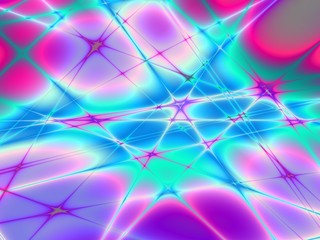 Coloful power burst techno crazy website banner