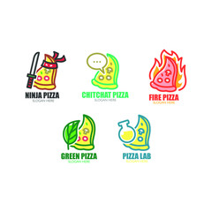 set of pizza logo. symbol and icon of pizza