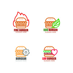 set of burger logo. symbol and icon of burger