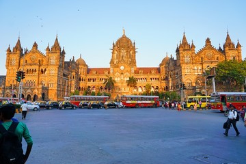 Mumbai Station at Sunset- Mumbai, India