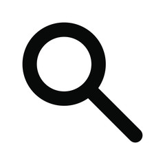 Magnifying glass icon. Search symbol. Web interface button. Vector illustration image. Isolated on white background.
