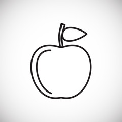 Fruit related icon outline on background for graphic and web design. Creative illustration concept symbol for web or mobile app