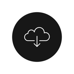 Cloud computing vector icon, simple sign for web site and mobile app.