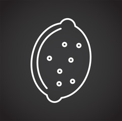 Fruit related icon outline on background for graphic and web design. Creative illustration concept symbol for web or mobile app